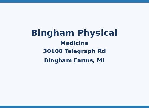 Bingham Physical Medicine — Bingham Farms