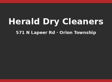 Herald Dry Cleaners — Orion Township