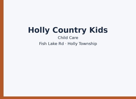 Holly Country Kids — Holly Township