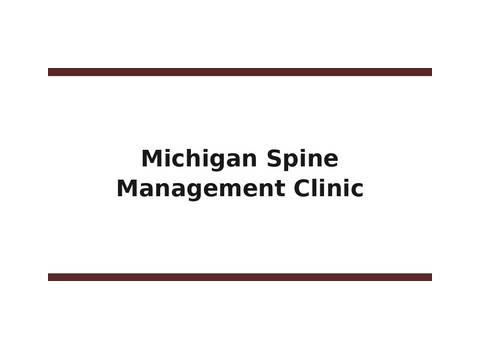 Michigan Spine Management Clinic — Dearborn Heights