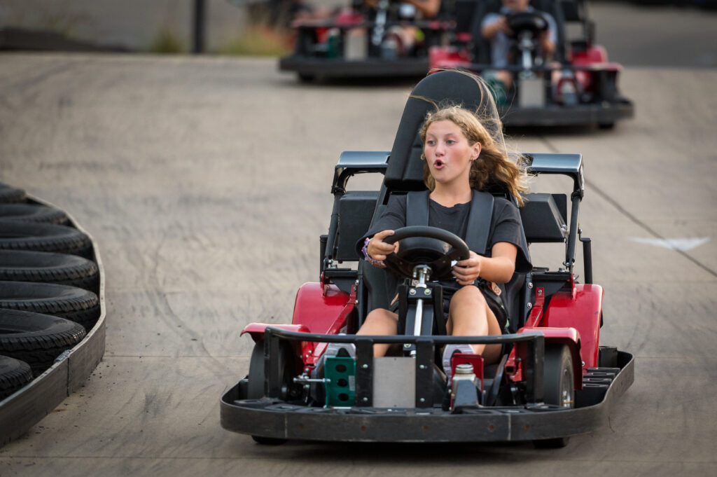 Go-kart racing at Paradise Park in Novi
