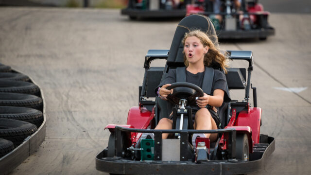 Go-kart racing at Paradise Park in Novi
