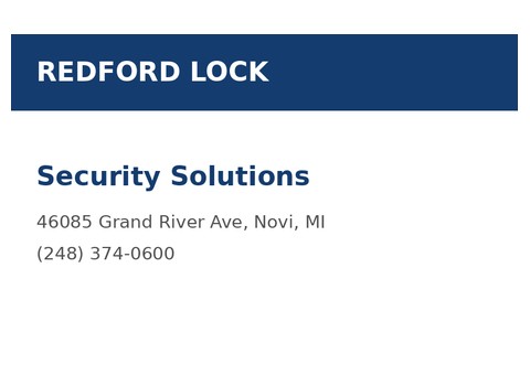 Redford Lock Security Solutions — Novi