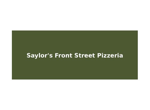Saylor's Front Street Pizzeria — Dowagiac