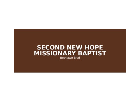 Second New Hope Missionary Baptist Church — Royal Oak Township