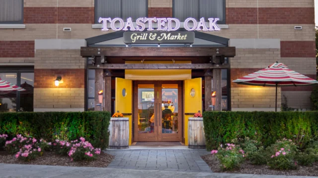 Toasted Oak Grill & Market entrance in Novi