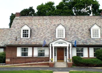 Main building at Troy Historic Village