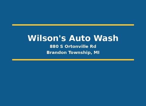 Wilson's Auto Wash — Brandon Township