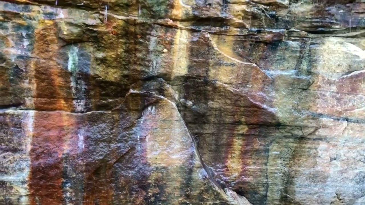 Colorful cliffs along Lake Superior at Pictured Rocks